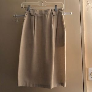 Requirements Petite Beige A-line Skirt